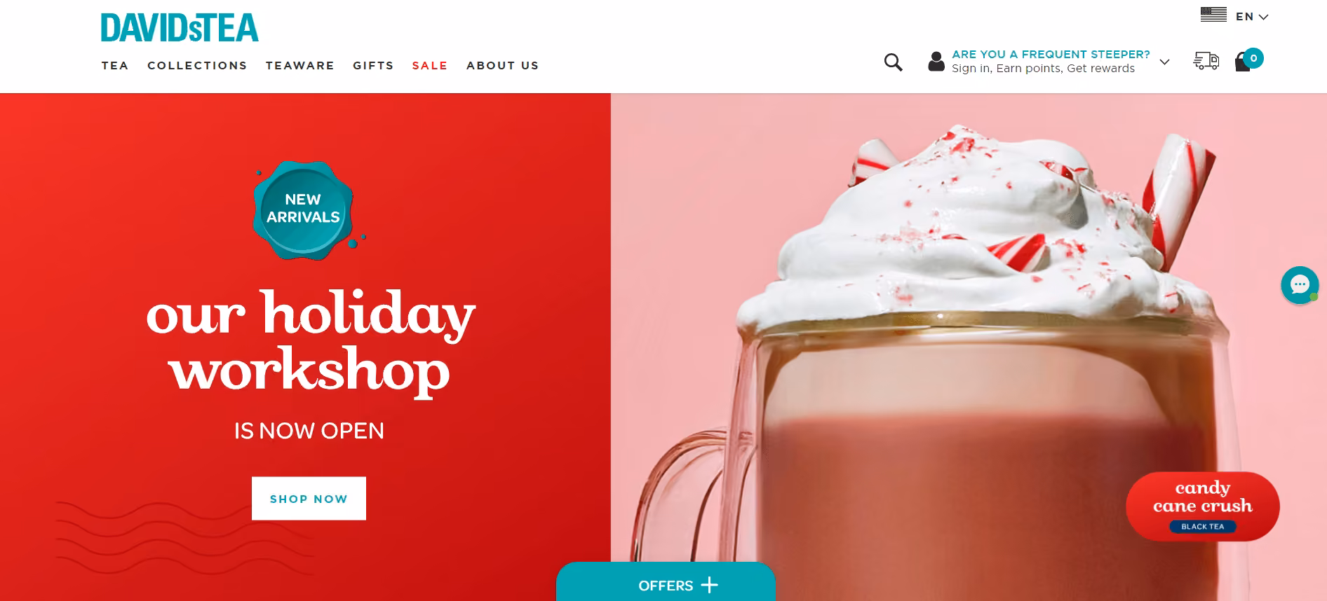 Holiday Marketing Ideas and Trends for 2026 7 DavidsTea Landing Page for Holiday Workshop