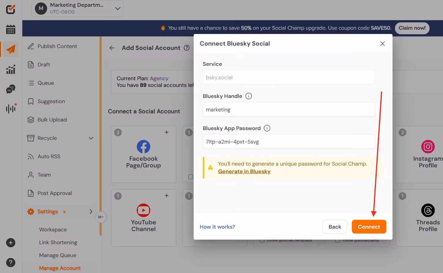 How to Post on Bluesky: A Beginner’s Guide 12 Select “Connect”