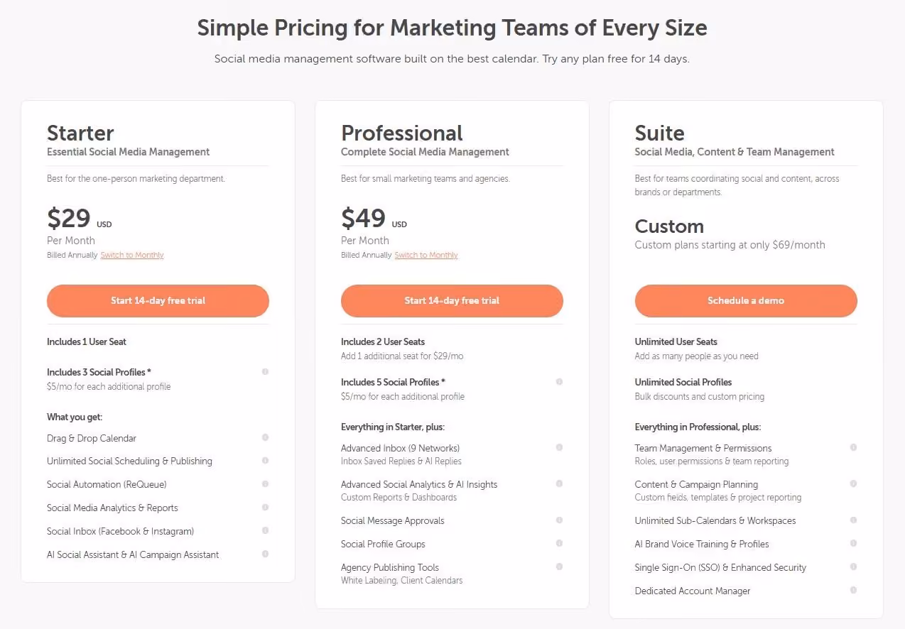 CoSchedule's Pricing Plans