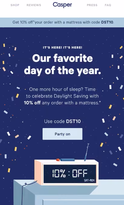 Holiday Marketing Ideas and Trends for 2026 3 Holiday Email Marketing by Casper