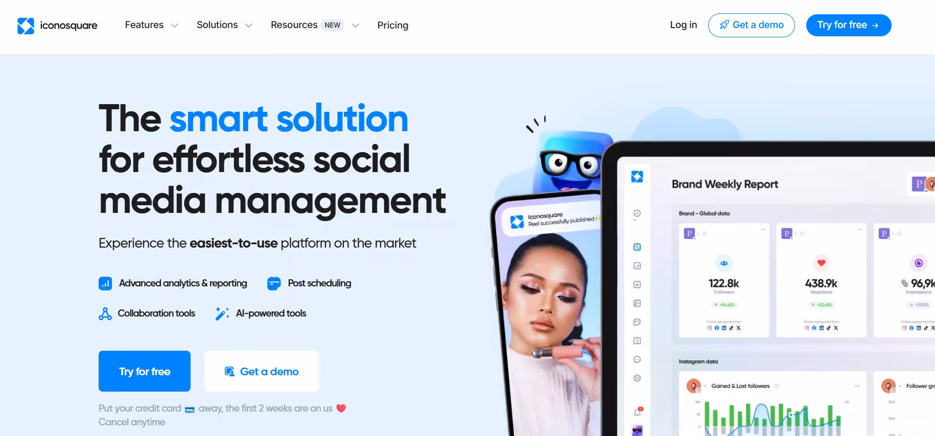 35 Best TikTok Tools to Grow Faster in 2026 (With Pro Tips) 29 Iconosquare's Landing Page