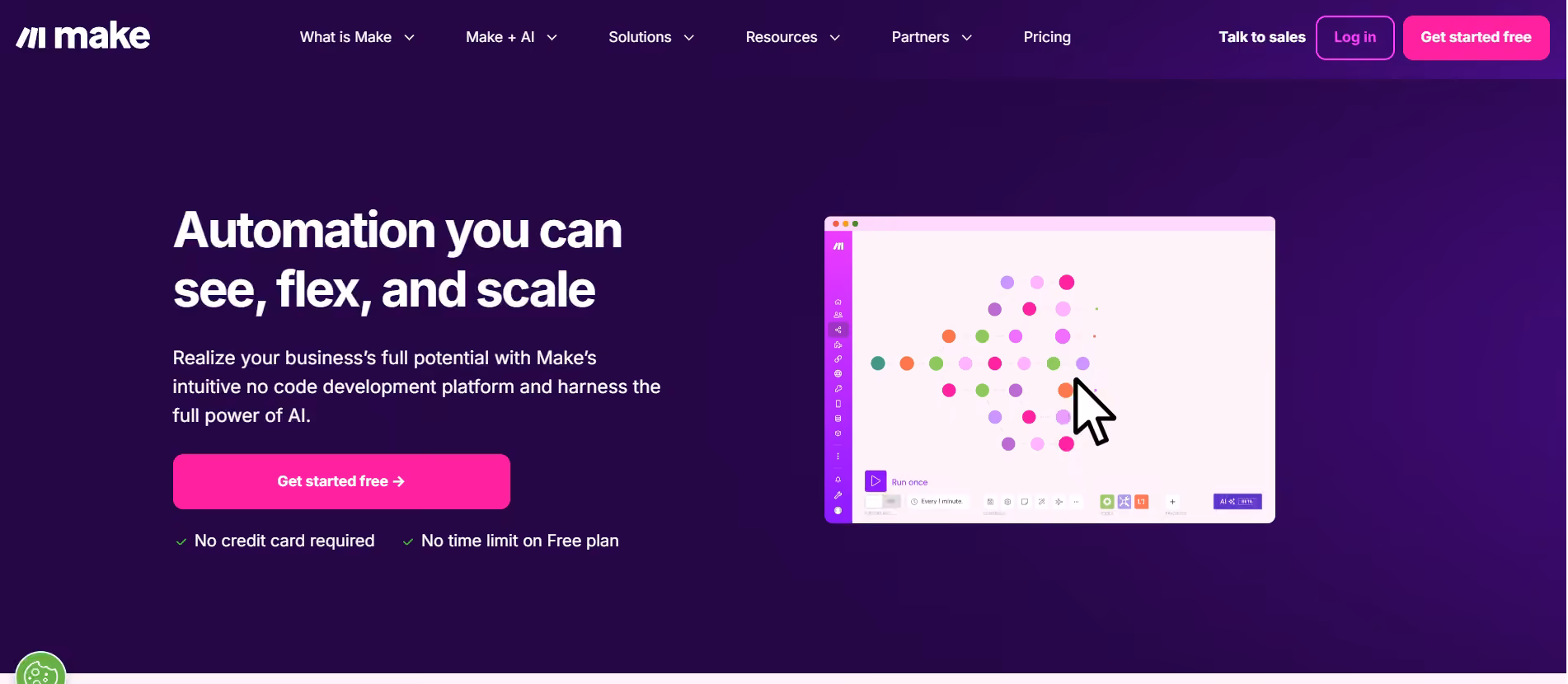 Integromat/Make’s Landing Page