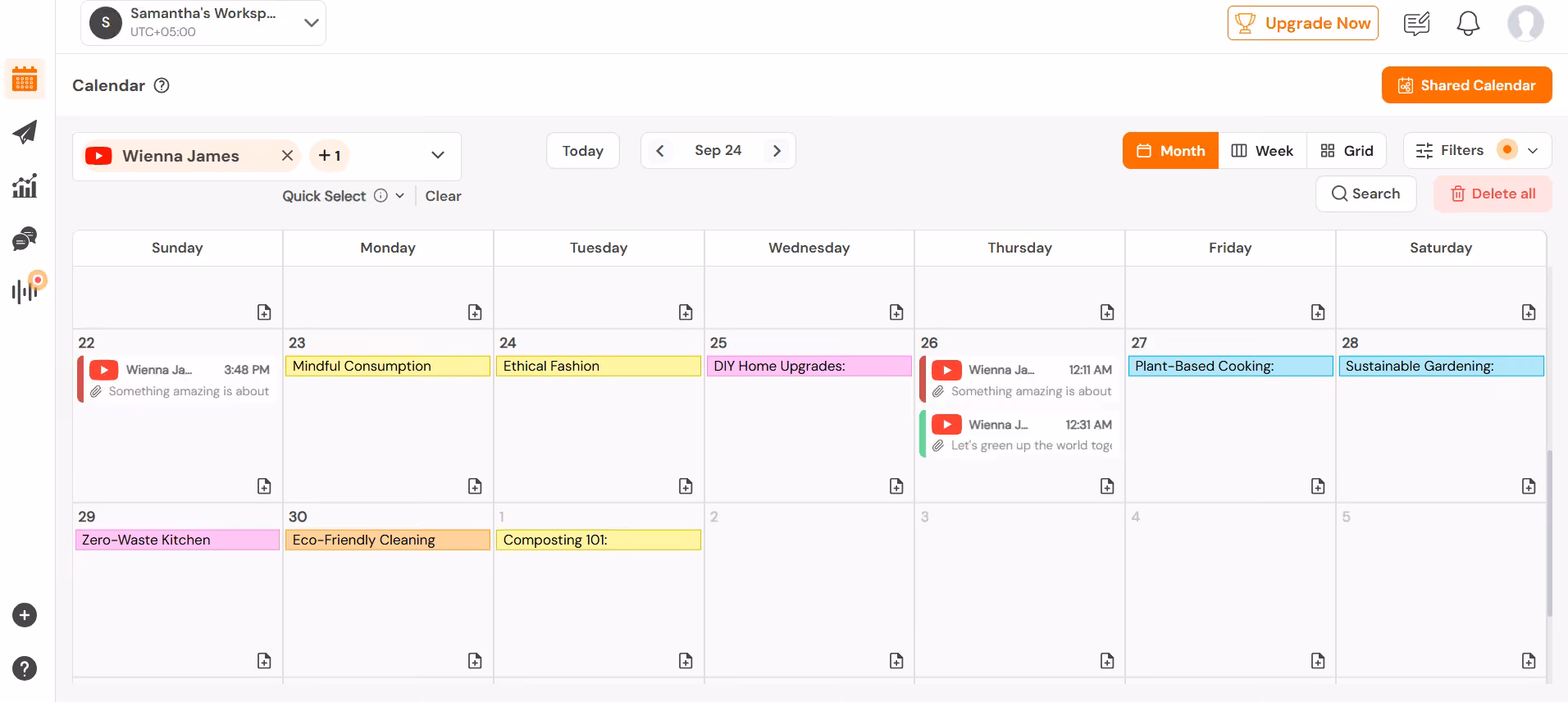 Social Champ’s Content Calendar