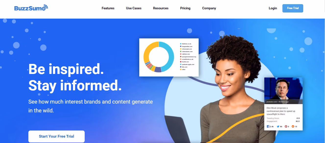 Influencer Marketing Metrics: Measuring Your Campaign Success 11 BuzzSumo Landing Page